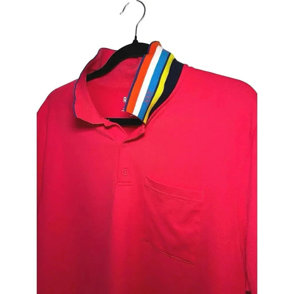 Rhône Men’s Outdoor Stretch Golf Performance Polo Red Size Large - Picture 6 of 6